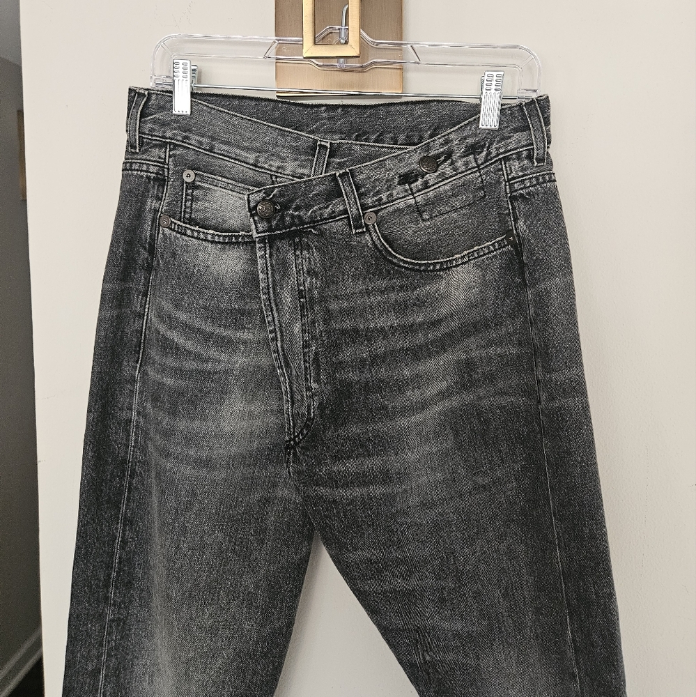 R13 Peyton Black Crossover Jeans Size 25 - Picture 6 of 16